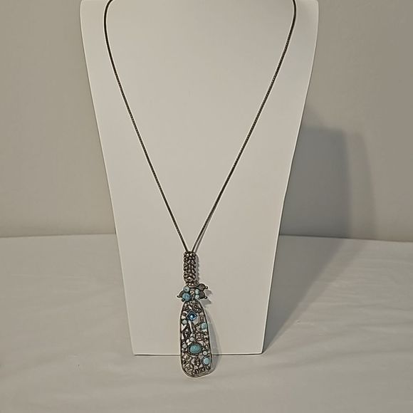 Chico's Jewelry - Chico's Turquoise & Antigue Gold Necklace